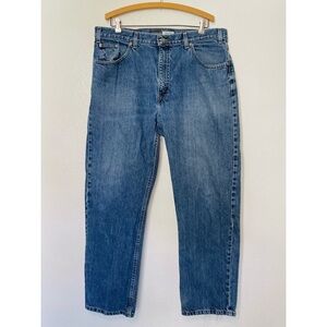 St. John’s Bay | 38x32 Medium/Dark Wash Lightly Distressed Easy Fit Jeans